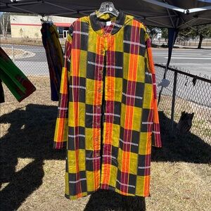 Plaid Longline Women's Coat